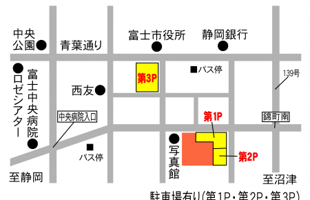 中島産婦人科の駐車場地図